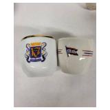 Egg Cups - Vintage (Lot of 5) - Hollóházi Hungary, Porsgrund Norway, Kurashiki Japan