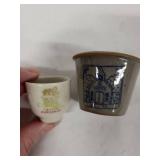Egg Cups - Vintage (Lot of 5) - Hollóházi Hungary, Porsgrund Norway, Kurashiki Japan