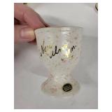 Vintage Egg Cups - Assorted Ceramic Set of 6 with Church Crest & Portuguese Motifs