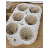 Antique Stoneware Jelly Molds - Pudding Molds (6-Cavity Tray)