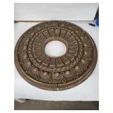 Antique Ceiling Medallion Floral Ring - 24 in Diameter