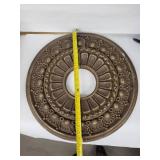 Antique Ceiling Medallion Floral Ring - 24 in Diameter