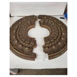 Antique Ceiling Medallion Floral Ring - 24 in Diameter