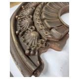 Antique Ceiling Medallion Floral Ring - 24 in Diameter