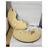 Antique Ceiling Medallion Floral Ring - 24 in Diameter