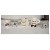 Vintage Ceramic Egg Cups Set of 5 - Assorted Styles