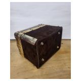 Rosenfeld Travel Jewelry Case - Made in Italy, Snakeskin Brown, Gold Hardware
