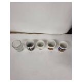 Vintage Travel Egg Cups - Mazatlan, New Ulm & Ginger Designs (Lot of 5)