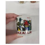Vintage Travel Egg Cups - Mazatlan, New Ulm & Ginger Designs (Lot of 5)