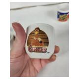 Vintage Travel Egg Cups - Mazatlan, New Ulm & Ginger Designs (Lot of 5)