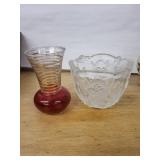 Vintage Porcelain Figurines, Glass Bowl & Occupied Japan Jar (Lot of 5)