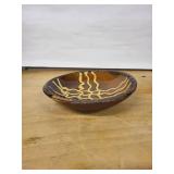 Charles Halling - Studio Pottery Bowl with Inlaid Yellow Network Pattern