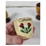 Egg Cups - Vintage Travel Set Genève, Callander, Puerto Rico (Lot of 5)