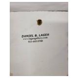 Daniel B. Lager Triptych Framed Mini-Paintings (3 Panels) - Signed