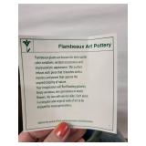 Flambeaux Art Pottery Vase - Blue Drip Glaze, 13in Tall, Handcrafted Studio Piece