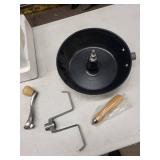 Vintage Nut Roaster Pan with Manual Crank and Attachments