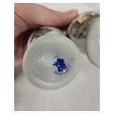 Porcelain Egg Cups - Vintage Set of 4 With Paris Eiffel Tower & European Landmarks