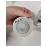 Porcelain Egg Cups - Vintage Set of 4 With Paris Eiffel Tower & European Landmarks