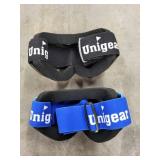 Unigear Ski Goggles Blue & Black with 2 Pouches & Minus33 Merino Wool Beanie & Purple Neck Gaiter