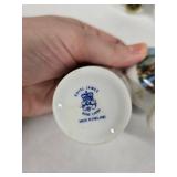 Reutter Porzellan Egg Cups - Vintage Travel Souvenir Set of 7 (City Landmarks) Made in West Germany