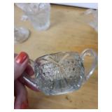 Crystal Glassware Set - Clear Cut, Starburst Pattern