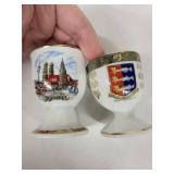 Vintage Japanese Egg Cups Set of 5 - Made in Japan with Neuschwanstein Castle & Munich Scenes