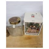 Baltic Sea Glass & Købmandsglas Jars - Spice Jar Set, Brass Lids