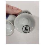 Vintage Egg Cups - Set of 6 with Assorted Transfer Designs