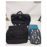 PacSafe Travel Bags Bundle - 2 Large Nylon Tote Bags & 2 Pouches (Lot of 4)