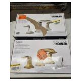 2 Rubicon 8-Inch Widespread Bathroom Faucets -  Brass and chrome