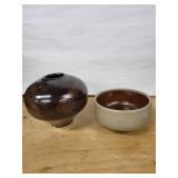 Charles Halling Studio Pottery Ceramic Vase & Bowl Set - Signed HALLING