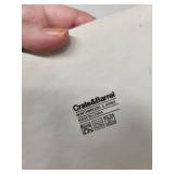 Crate & Barrel White Rectangular Ceramic Serving Dishes - 6-Piece Set