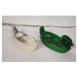 Duck-Shaped Egg Cups (Lot of 2) - Vintage Ceramic Egg Holders