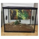 Oceanic Glass Terrarium with Mesh Top - Rectangular Habitat for Small Reptiles