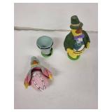 Vintage Egg Cups - Pair of Anthropomorphic Chick Figurines