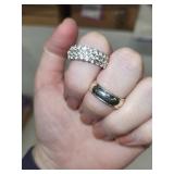 Diamond like fashion rings (Lot of 5)
