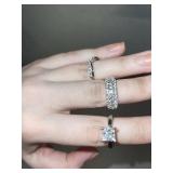 Diamond like fashion rings (Lot of 5)