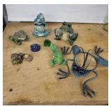 Frog Figurines - Ceramic, Glass & Metal Decor - Assorted Sizes