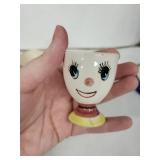 Vintage Japanese Eggcups Ceramic Egg Cups - Faces (Lot of 3)