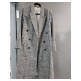 Nili Lotan Glen Plaid Wool Coat - Double-Breasted Long Overcoat (Women)