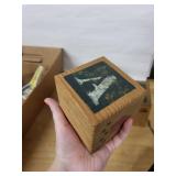 Vintage Wooden Alphabet Blocks A B C with Dog Figurines