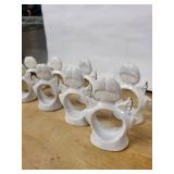 Angel Napkin Rings - White Ceramic (Lot of 12)