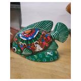 Cancun ceramic Mexican Hand-Painted Fish Sculptures
