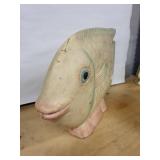 Fish Sculptures - Cream & Brown Pair