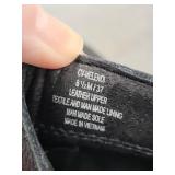 Black Leather Ankle Boots - US 6.5 / EU 37, M width - Side Zippers, Lug Sole