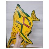 Wooden Fish Wall Art Set - Hand-Painted Tropical Ocean Theme - Assorted Pieces