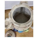 Hand-Painted Ceramic Sandcastle Centerpiece with Sea Turtle & Shells