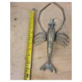 Metal Lobster Sculpture - Industrial Coastal Wall Art