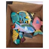 Hand-Painted Fish Ornaments - Assorted Coastal Decor