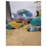 Hand-Painted Fish Ornaments - Assorted Coastal Decor